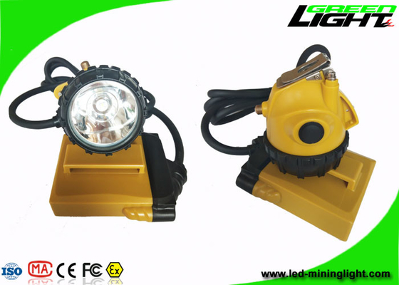 GL12-A 25000lux Mining Hard Hat Headlamp IP68 مقاوم للماء 10.4Ah تحذير منخفض الطاقة