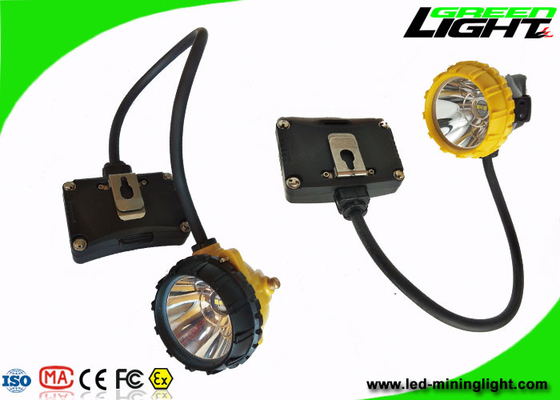 Super Light 15000lux Miners Cap Lamp 6.8Ah بطارية مع أربعة أوضاع Lighitng