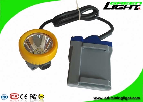 ضوء تعدين LED للسلامة تحت الأرض 6.6Ah بطارية قابلة لإعادة الشحن 15000lux كشافات