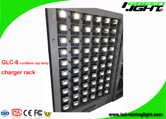 GLC-6 جانب واحد 60 وحدة من مصابيح LED اللاسلكية لعمال المناجم غطاء مصباح محطة شحن 110 فولت -240 فولت