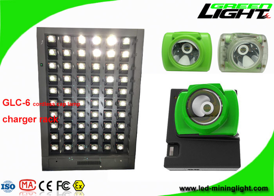 GLC-6 جانب واحد 60 وحدة من مصابيح LED اللاسلكية لعمال المناجم غطاء مصباح محطة شحن 110 فولت -240 فولت