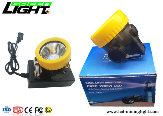 مصباح LED خفيف الوزن لعمال المناجم صغير الحجم سعة بطارية 5000lux 2.2Ah