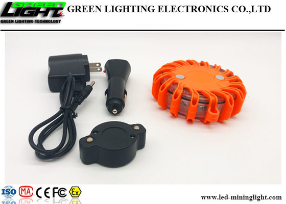مصباح تحذير LED متوهج قابل لإعادة الشحن 9 طرق مقاومة للكسر IP67 للمركبات / القوارب