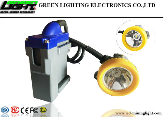 CREE Chips LED Miners Cap Lamp 15000lux تعتمد 6.6Ah بطارية ليثيوم قابلة لإعادة الشحن