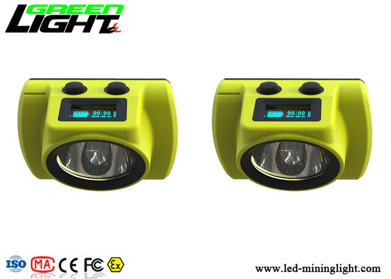 18000lux LED Miners Cap Lamp 6800mA ABS وظيفة تحذير المواد USB شحن