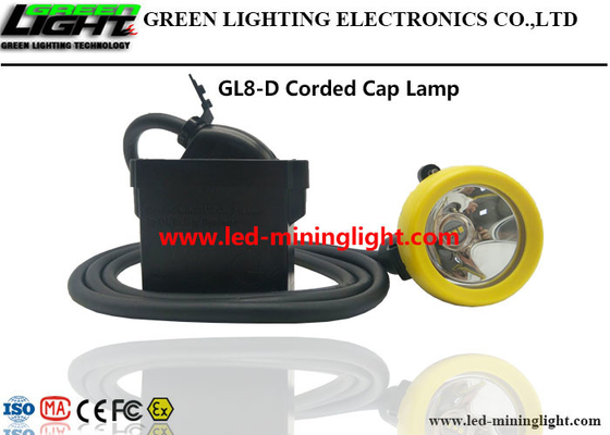 خفيفة الوزن LED Miners Cap Lamp 10000lux 7.8Ah ليثيوم أيون مع غطاء زر السيليكون