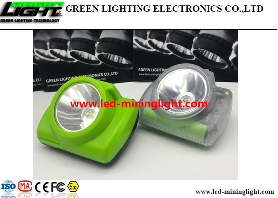 USB شحن LED Miners Cap Lamp 25000lux 1.78W مثبطات اللهب مع شاشة OLED