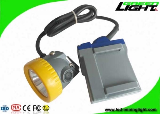 ضوء التعدين LED المضاد للانفجار GLT-7C قابل لإعادة الشحن بسلك 15000 لوكس عالي السطوع