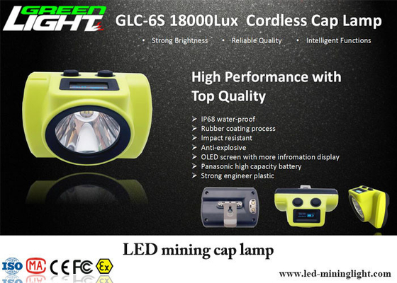 18000lux سطوع LED لعمال المناجم مصباح غطاء مصباح رئيسي واحد مصباحان مساعدان