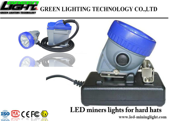 عدسة مضادة للرصاص Led Miners Cap Lamp 6.6 Ah Li - بطارية أيون 1000lux مقاوم للماء IP68