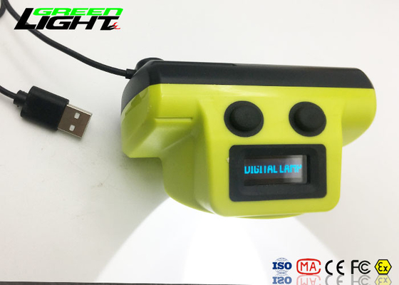IP68 مقاوم للماء مصباح أمان عامل المنجم ، ضوء خوذة عمال المناجم مع بطارية ليثيوم أيون