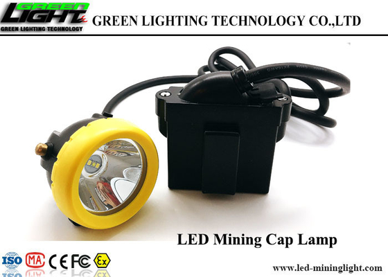 10000Lux Corded LED Miners Cap Lamp ، مقاوم للماء منجم الفحم الصلب قبعة IP68