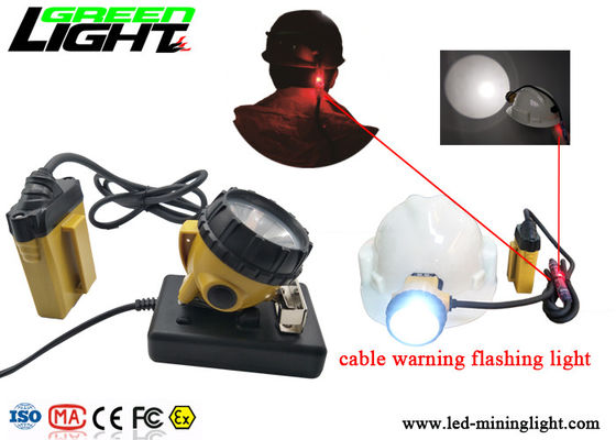 25000lux Afety Wire Cap بقيادة مصباح التعدين ، ضوء عالي الكثافة وامض ضوء الغطاء