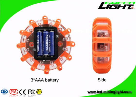 مصباح تحذير LED لقرص الطوارئ البلاستيكي USB قابل لإعادة الشحن 3 LED لحركة المرور على الطرق