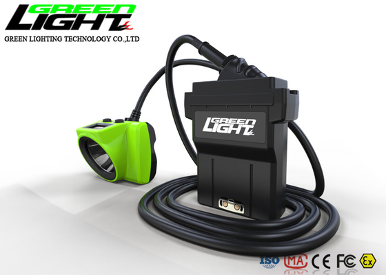 شاشة OLED IP68 530LUM 25000LUX LED Miners Cap Lamp