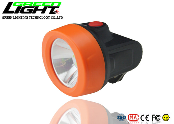 USB شحن 85LUM IP67 1.67W 6000lux LED Miners Cap Lamp