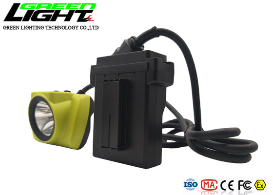 مقاوم للماء IP68 LED Miner Cap Lamp 13600mAh 25000lux With Cord