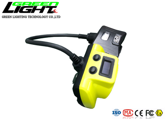 شاشة OLED بطارية 6.8Ah 18000lux 2.3W LED Mining Cap Lamp