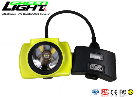 شاشة OLED بطارية 6.8Ah 18000lux 2.3W LED Mining Cap Lamp