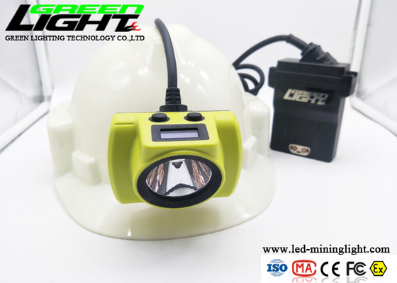 شاشة OLED 4.07W 25000lux 13.6Ah LED Miners Cap Lamp