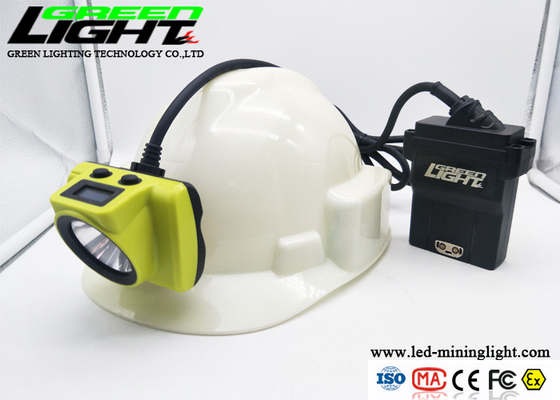 شاشة OLED 4.07W 25000lux 13.6Ah LED Miners Cap Lamp