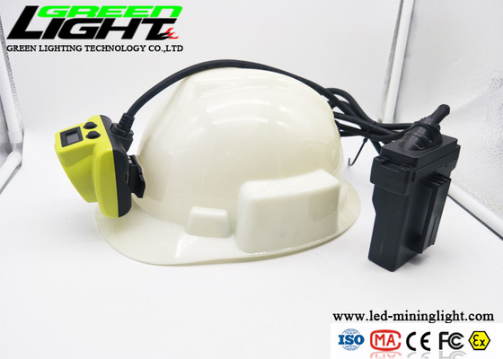 شاشة OLED 4.07W 25000lux 13.6Ah LED Miners Cap Lamp