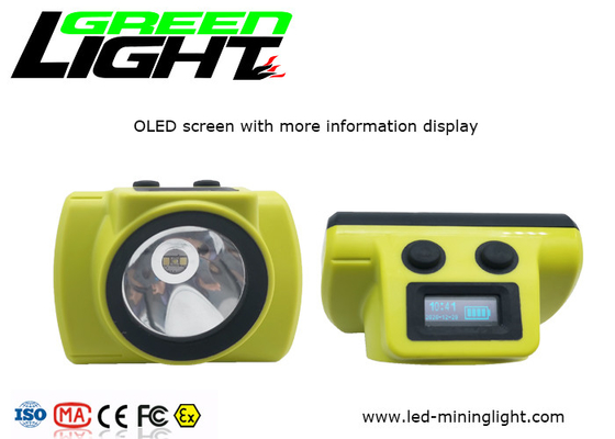 شاشة OLED 6.8Ah 232lum أضواء تعدين الفحم المقاومة للماء 13000lux