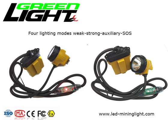 كابل وامض بضوء 25000lux 240lum 10.4Ah Corded Miners Cap Lamp GLC12-A