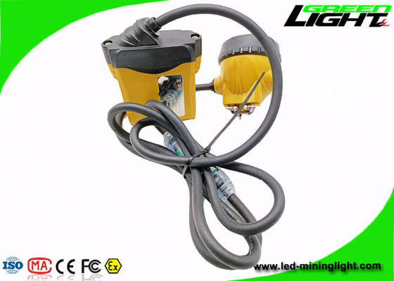 850mA 10.4Ah LED Miners Cap Lamp 25000Lux مع كبل ضوء فلاش