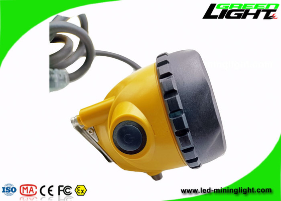 850mA 10.4Ah LED Miners Cap Lamp 25000Lux مع كبل ضوء فلاش