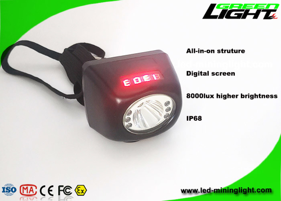 1.7W 8000lux Miner Led Headlamp 5.7Ah تحت الأرض LED Miners Light