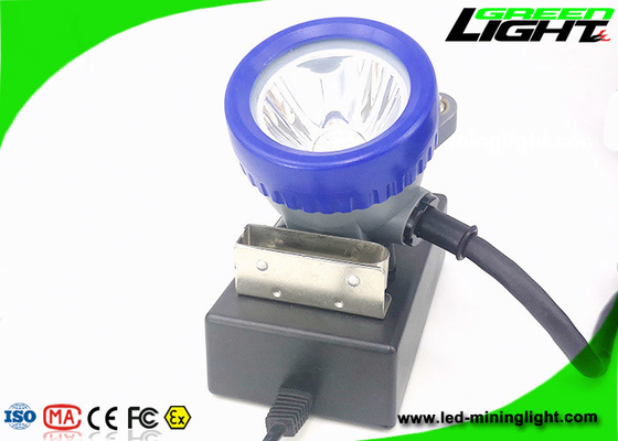 IP68 1.11W 10000lux Corded Mining Cap Lamp 6.6Ah قابل لإعادة الشحن