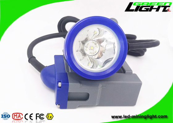 IP68 1.11W 10000lux Corded Mining Cap Lamp 6.6Ah قابل لإعادة الشحن