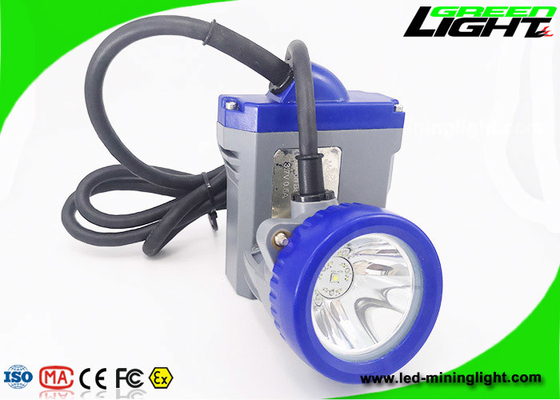 IP68 1.11W 10000lux Corded Mining Cap Lamp 6.6Ah قابل لإعادة الشحن