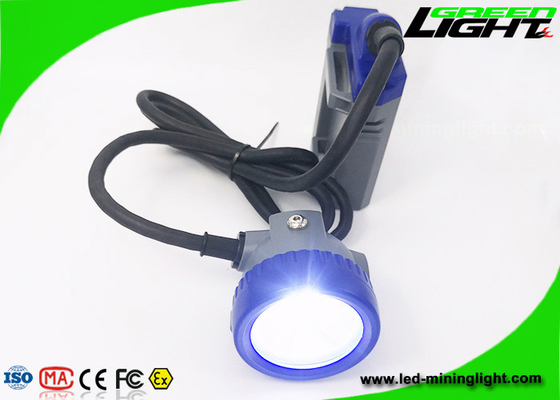 IP68 1.11W 10000lux Corded Mining Cap Lamp 6.6Ah قابل لإعادة الشحن