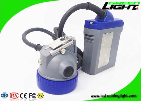 IP68 1.11W 10000lux Corded Mining Cap Lamp 6.6Ah قابل لإعادة الشحن