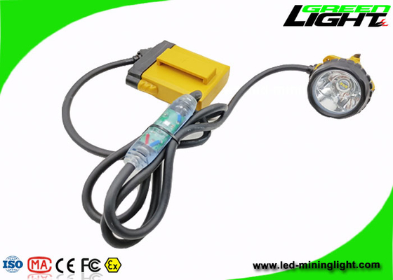 348Lum 25000lux مصباح أمامي للتعدين مضاد للانفجار 10.4Ah مع كابل