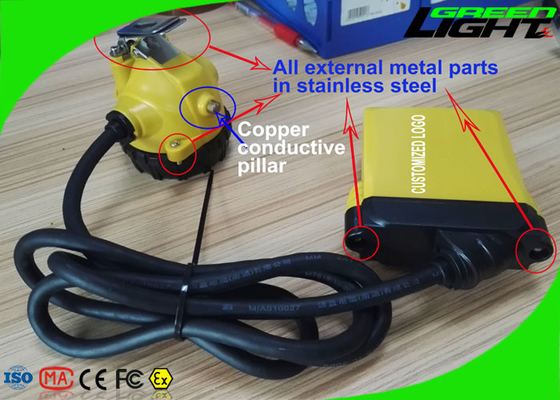 3W CREE 25000lux 390lum أضواء التعدين المحمولة مع بطارية 10400mAh