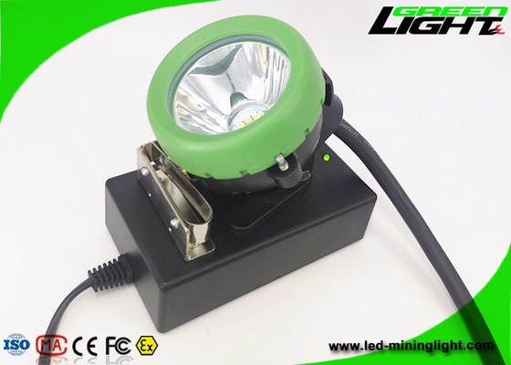 1.67W 10000lux LED Mining Hat Lamp 6.6Ah قابلة للشحن ضوء عمال المناجم