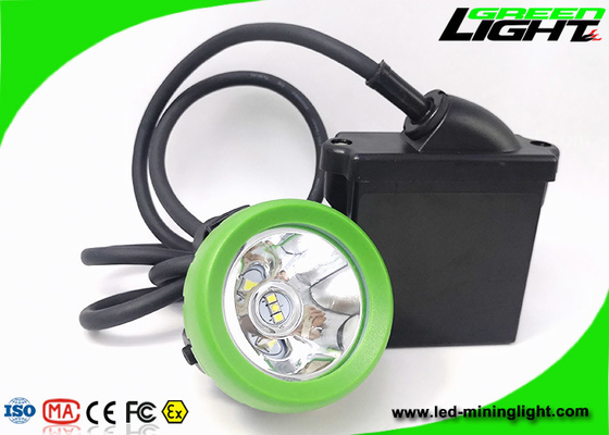 1.67W 10000lux LED Mining Hat Lamp 6.6Ah قابلة للشحن ضوء عمال المناجم