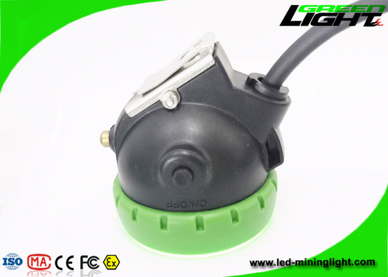 1.67W 10000lux LED Mining Hat Lamp 6.6Ah قابلة للشحن ضوء عمال المناجم