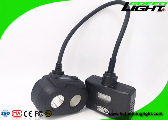 334lum شاشة OLED LED غطاء عمال المناجم مصباح شعاع مزدوج USB شحن 10.4Ah