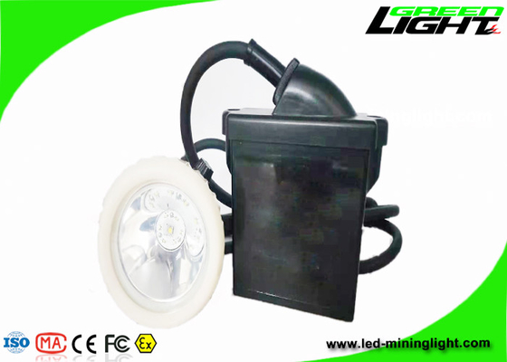 6.6Ah Led Miners Cap Lamp حبالي مضاد للانفجار 10000lux قابل لإعادة الشحن ليثيوم أيون IP67 مقاوم للماء