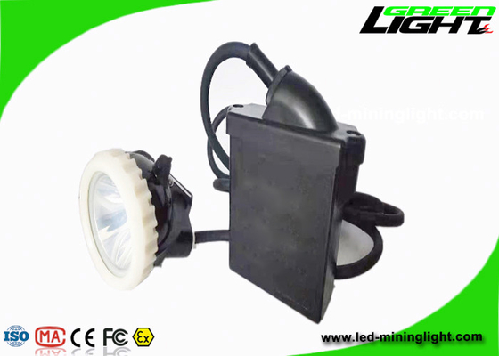 6.6Ah Led Miners Cap Lamp حبالي مضاد للانفجار 10000lux قابل لإعادة الشحن ليثيوم أيون IP67 مقاوم للماء