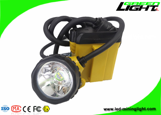 10.4Ah حبالي غطاء التعدين ضوء ABS PC 25000Lux 348lum مع ضوء وامض LED SOS