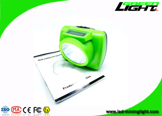 مصباح أمامي محمول 13000 Lux Cree Led Miner مع شاشة OLED SOS 232lum قابل للتعديل من الفولاذ المقاوم للصدأ