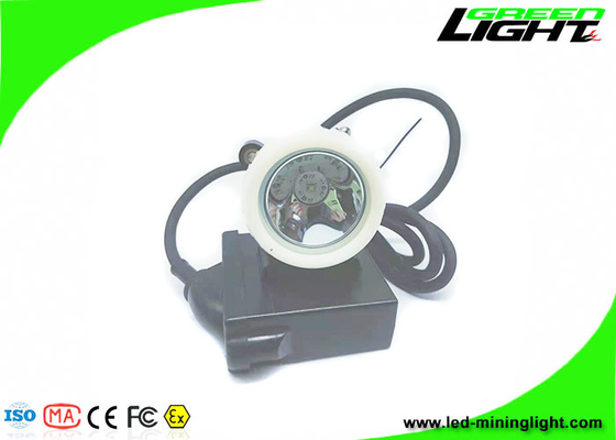 10000Lux LED Miners Cap Lamp بطارية ليثيوم قابلة لإعادة الشحن 1.67W 6600mAh ABS PC مقاوم للماء