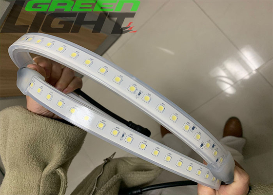 شريط إضاءة LED متعدد الألوان عالي السطوع مقاوم للماء 36 فولت SMD5050 أبيض بارد لنفق التعدين في الهواء الطلق