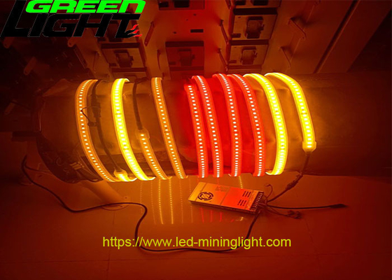 أضواء شريط LED مرنة 1100 لومن / م 24 فولت سيليكون تحت الأرض 5050 RGB أضواء شريط LED متغيرة اللون للخارجية