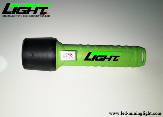 مصباح يدوي LED قابل لإعادة الشحن مضاد للماء عامل منجم الأمن اللون الأخضر 12000LUX